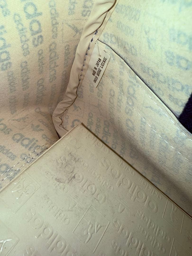 ☆希少☆ ビンテージ　70s/ addidas エナメルバッグ　ネイビー