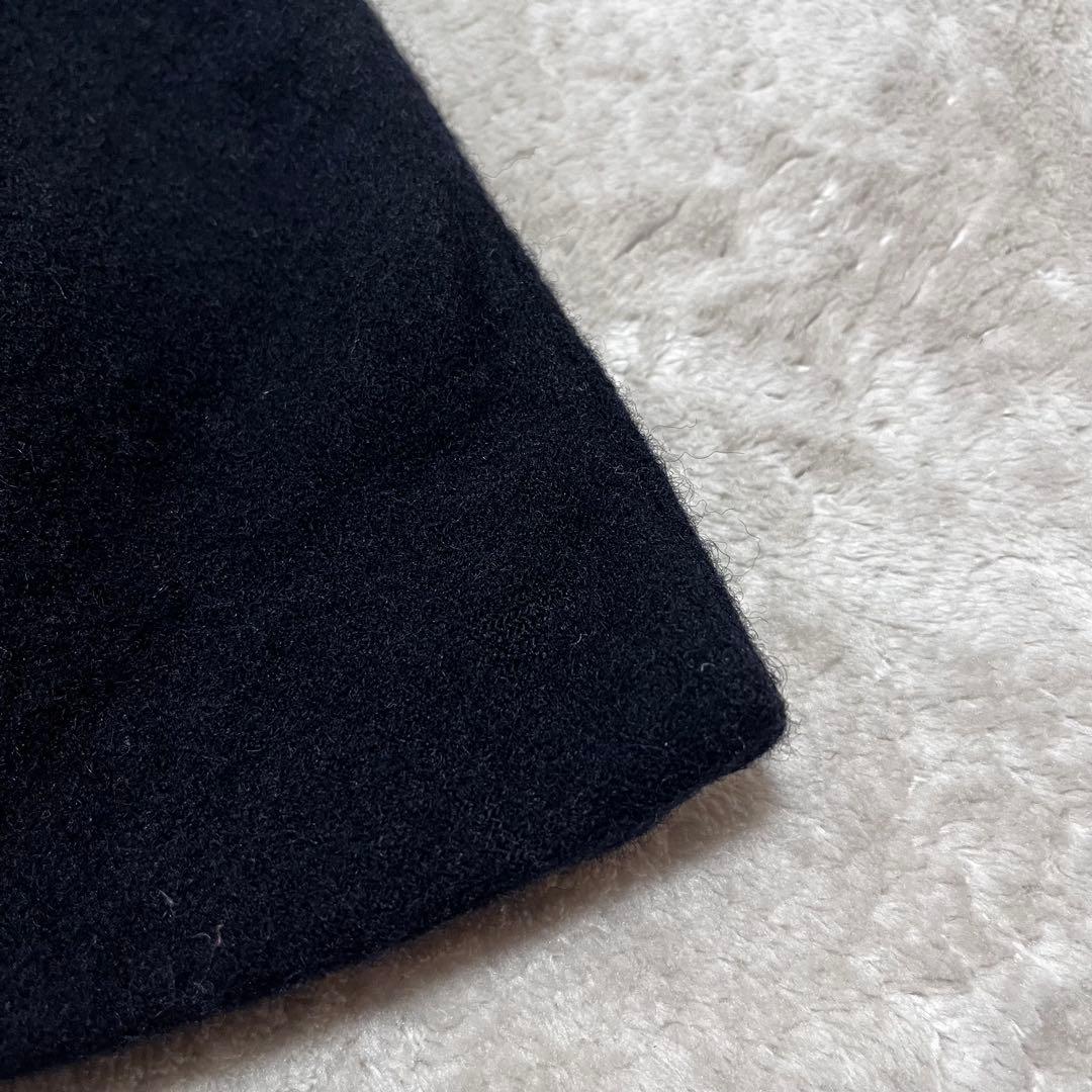 ささみちゃん　　縮絨ウール　ワイドコート　ネイビー