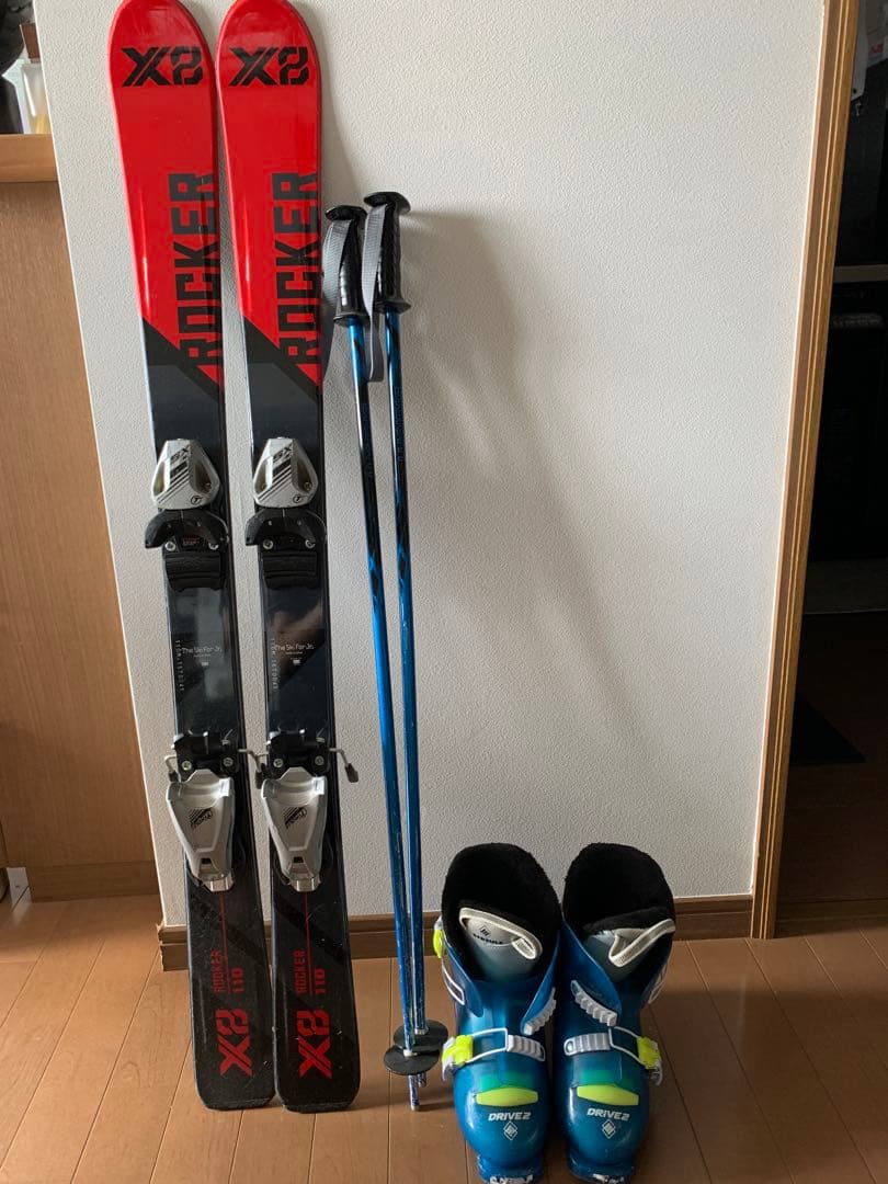 スキー4点セット　身長115cmから125cmのお子様用