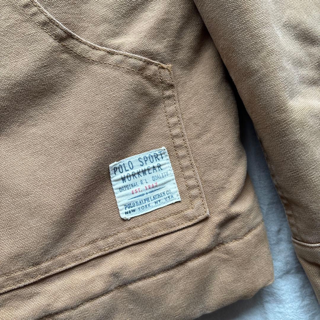 【90s】POLO SPORT トラディショナルジャケット フェード ダック