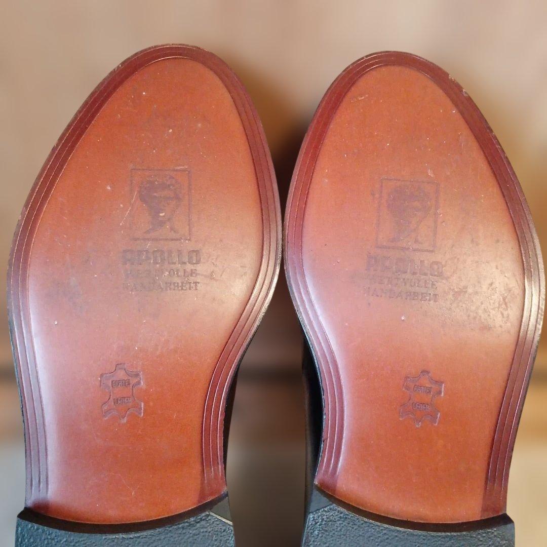 APOLLO　アポロ　プレーントゥ　黒　7　未使用級　美品　希少