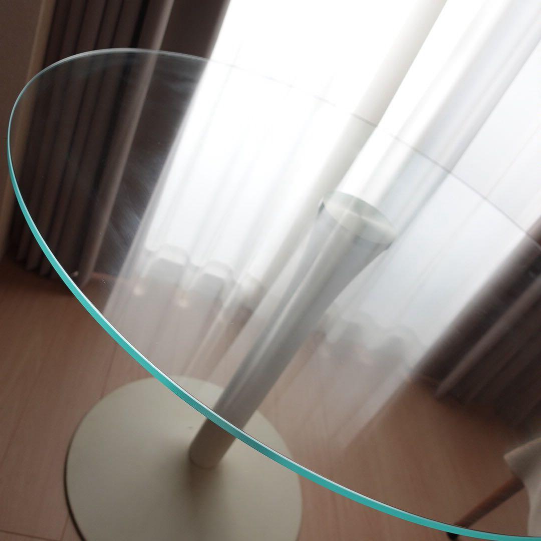 格安✤ボーコンセプト New Yorkダイニングテーブル クリアガラス天板