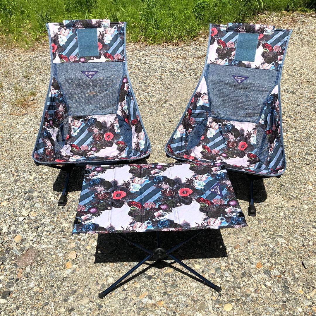 Helinox Monroコラボ　花柄 テーブルチェアセット