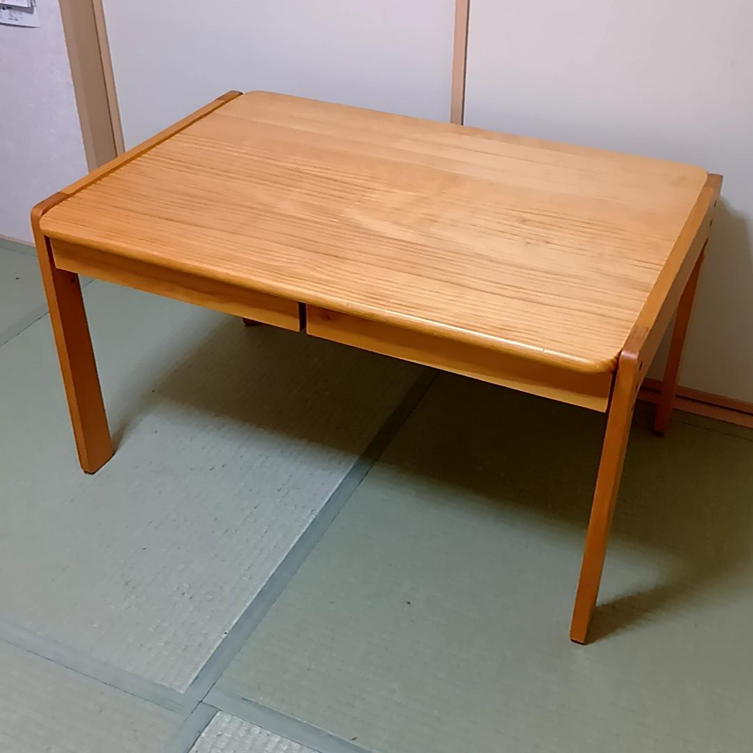 オリーブ　キッズラージデスク　ナチュラル　木製デスク 引き出し付き　ニトリ