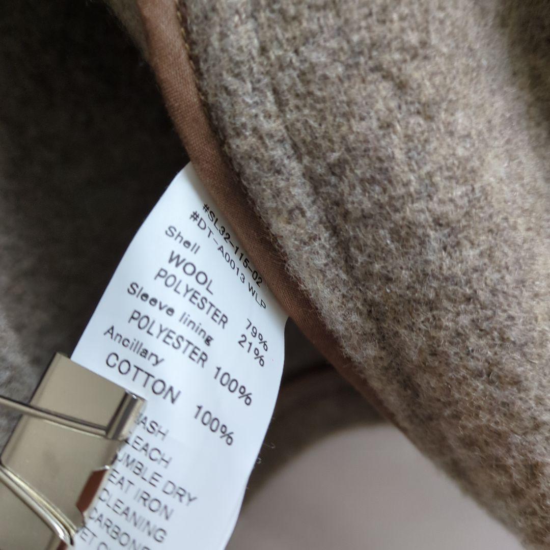 美品DANTON ☆ウールライト　パイルカラーレス　ノーカラージャケット