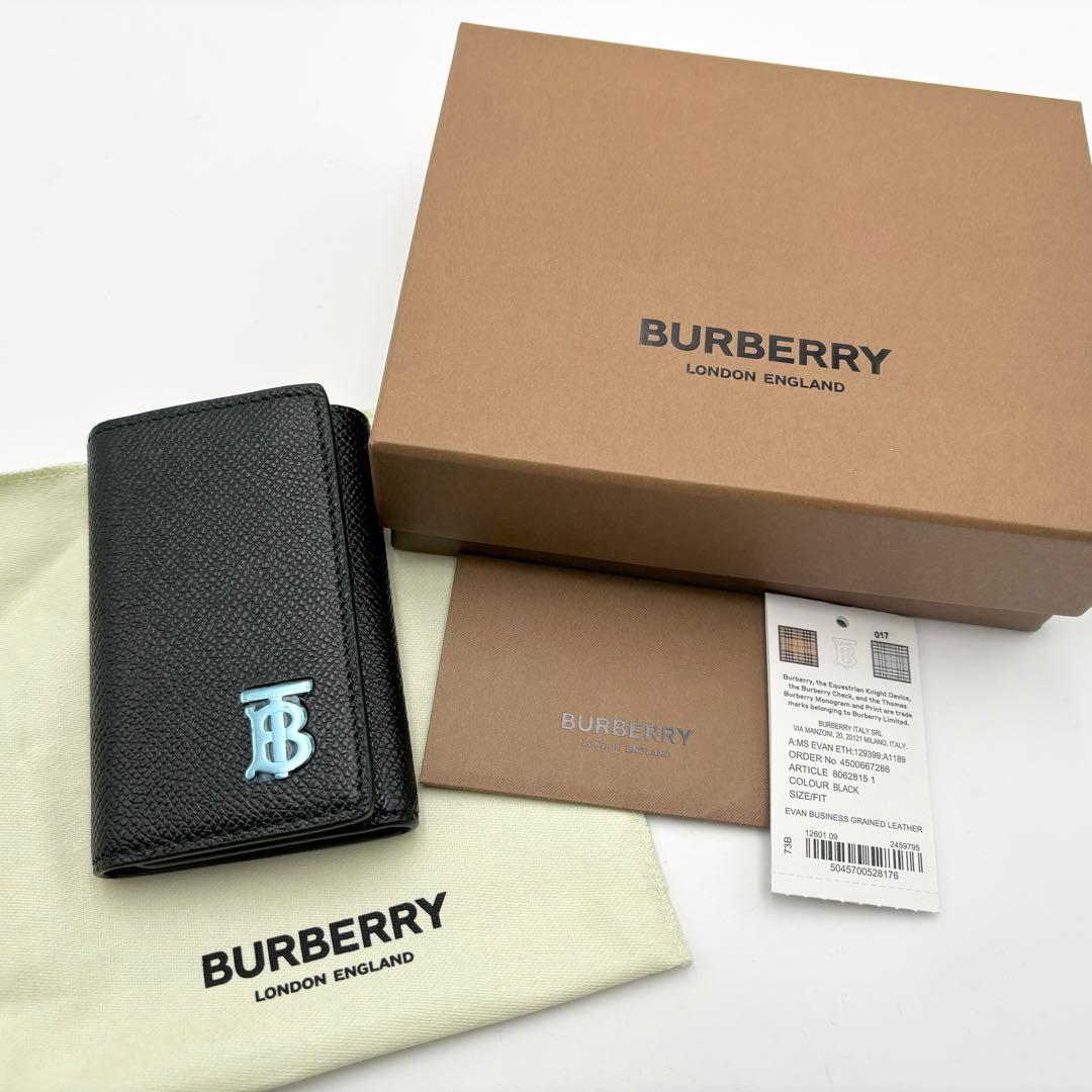 新品未使用 BURBERRY バーバリー TBロゴ 6連キーケース 黒 レザー