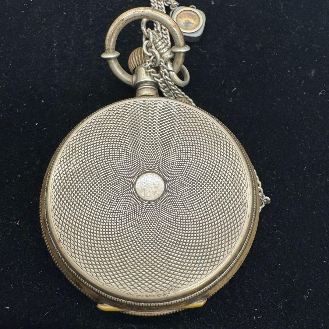 [鑑定済] 銀製懐中時計　アールシュミット商会　商館時計　銀無垢ケース