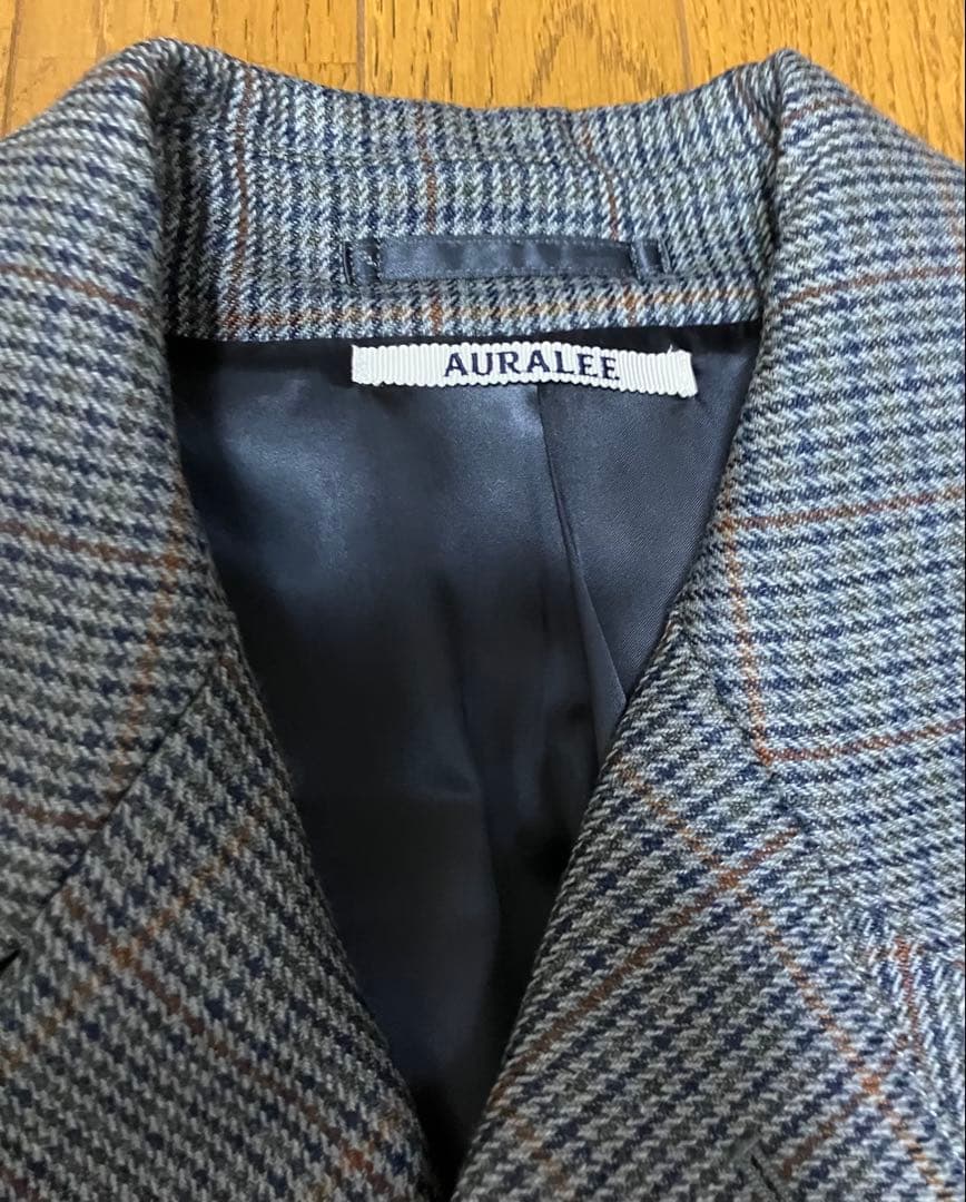 ジャケット・アウター AURALEE DOUBLE FACE CHECK LONG COAT