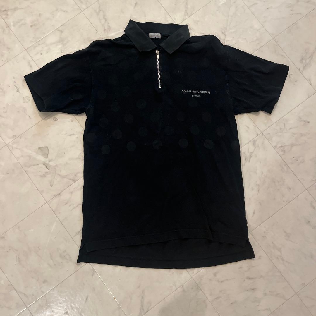 COMME des GARÇONS HOMMEブラックポロシャツ