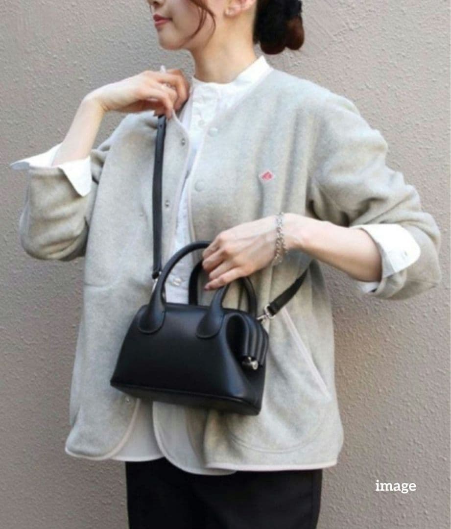 DANTON　ダントン　ノーカラーフリースジャケット　マーブル　36