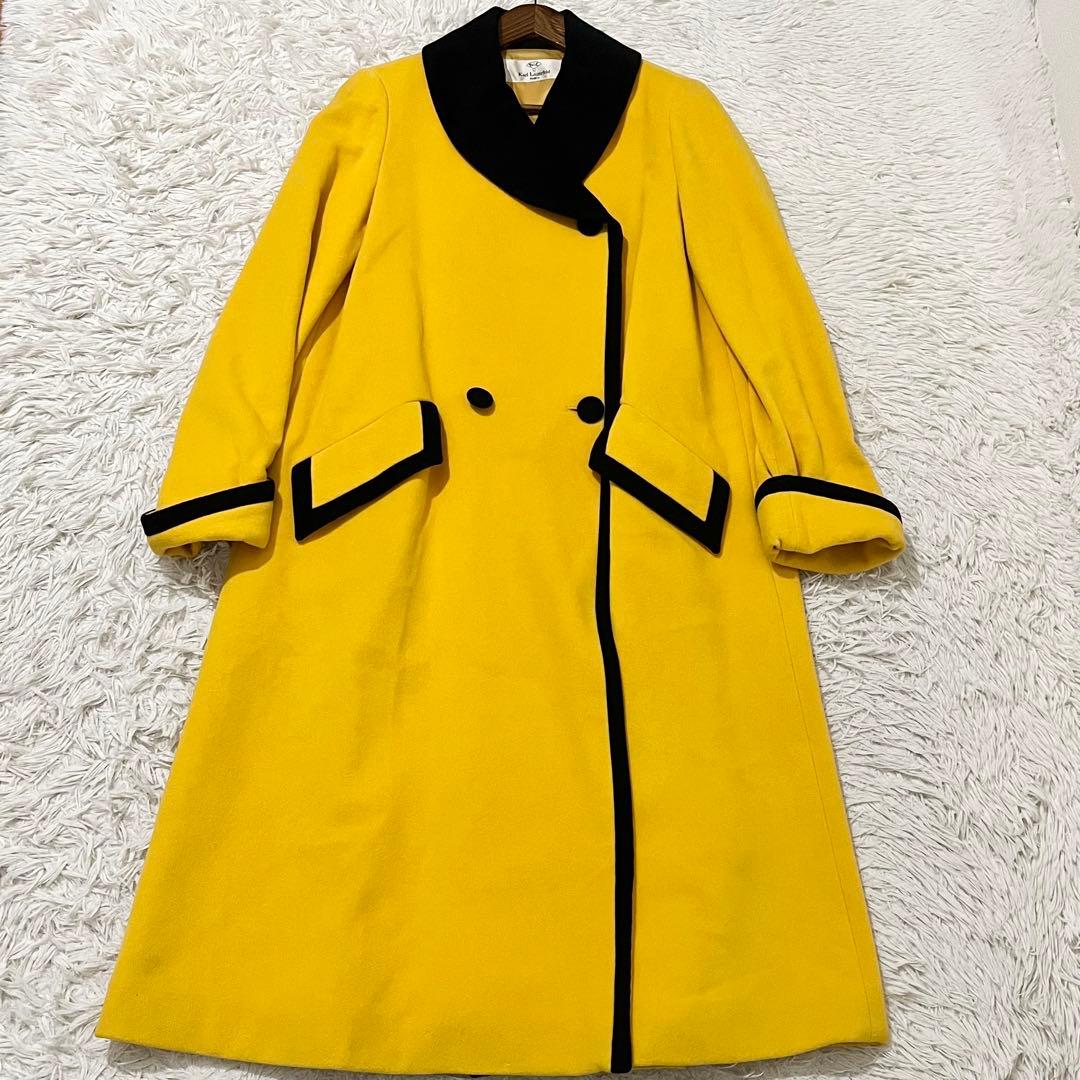 ✨希少✨カールラガーフェルド　チェスターコート　マキシ丈　アンゴラ混　38