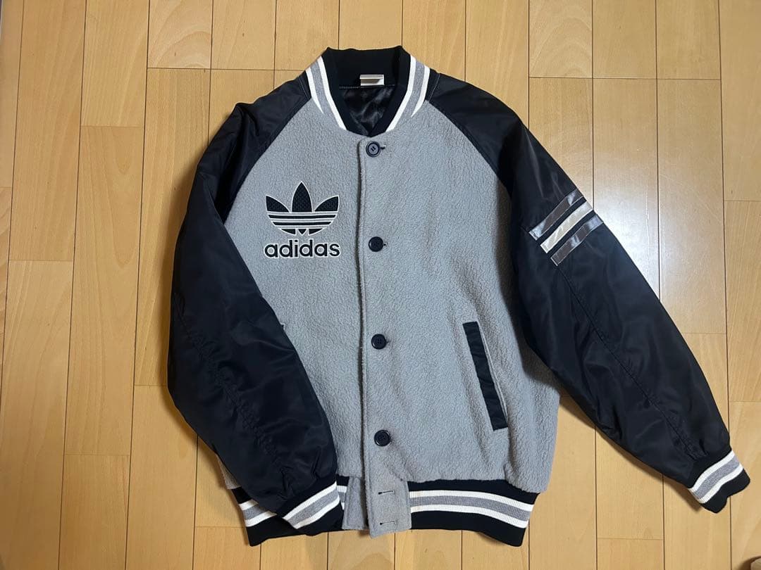 80s アディダス　スタジャン　ナイロンフリースジャケット adidas 希少