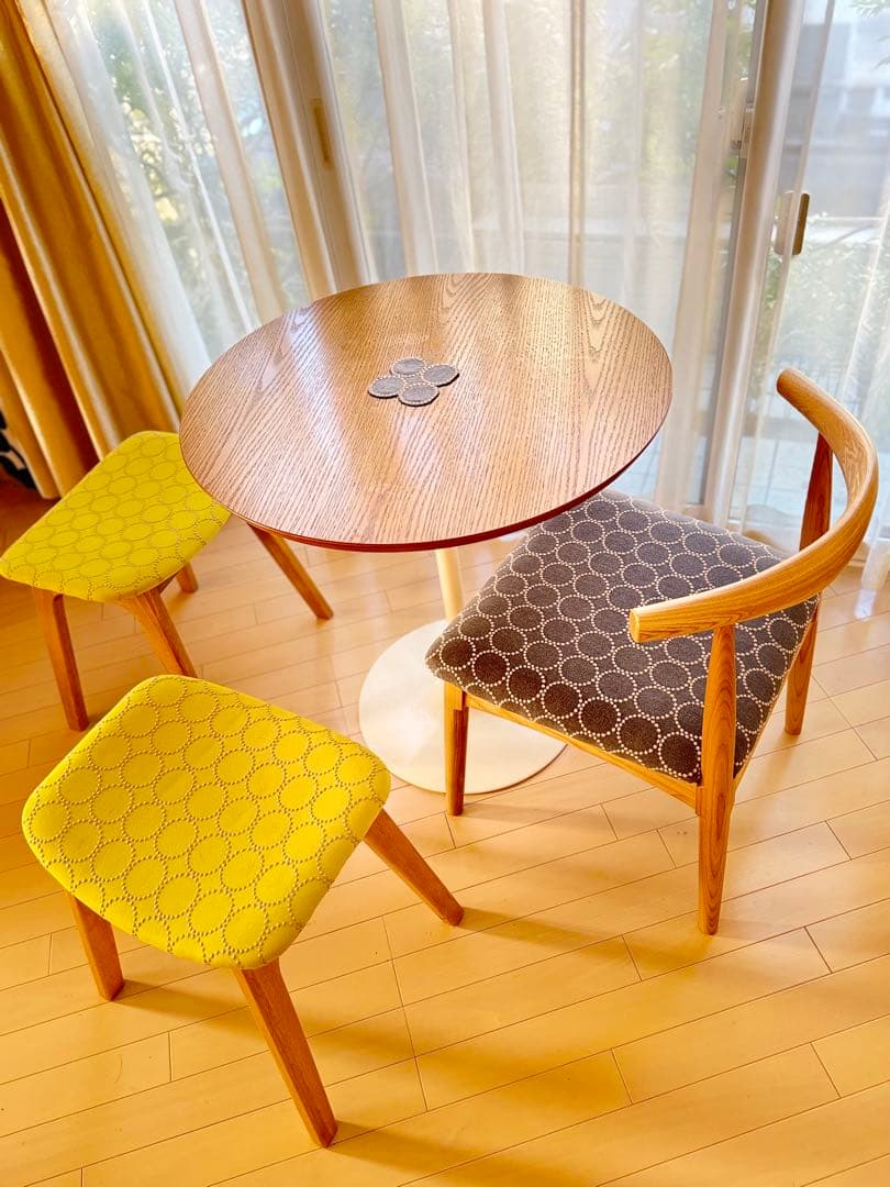 セット割引　ミナペルホネン生地使用チェアとパネル　(ダイニングチェア　イス椅子)