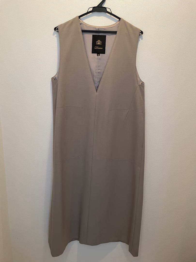 Drawer ベージュ ノースリーブ ワンピース 36