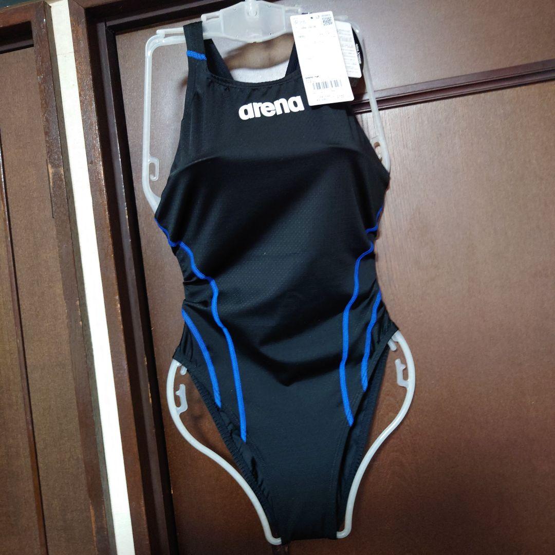 XOサイズ 新品未使用 arenaスポーツ用水着 黒/青 ハイカット レディース