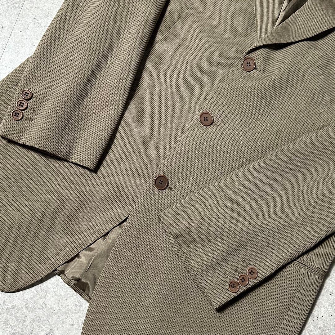 90s 美品 Giorgio Armani ウール ベージュ ストライプ