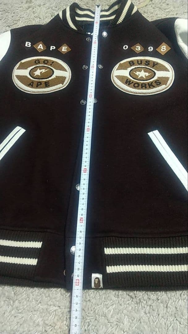 BAPE スタジャン XL ブラウン/ホワイト