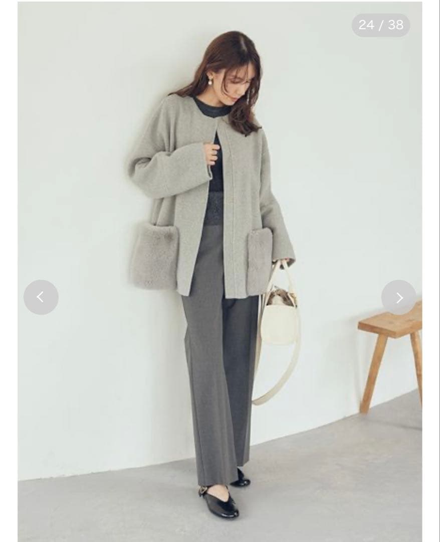 【ぴのこまる】2wayファーポケットリバーコート