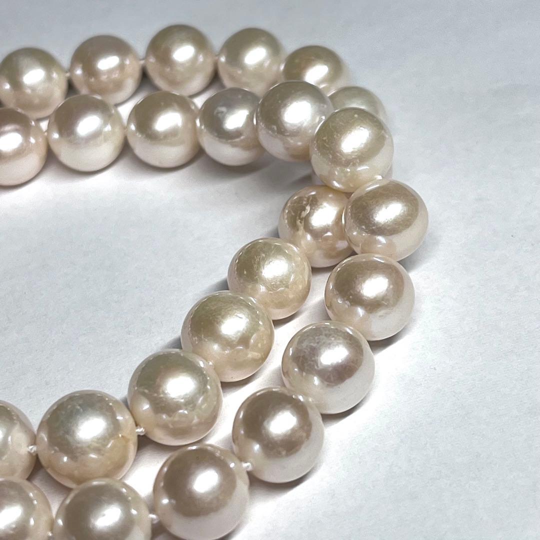 テリ強◆大珠◆本真珠 9.1-10.2㎜ ネックレス 925刻印