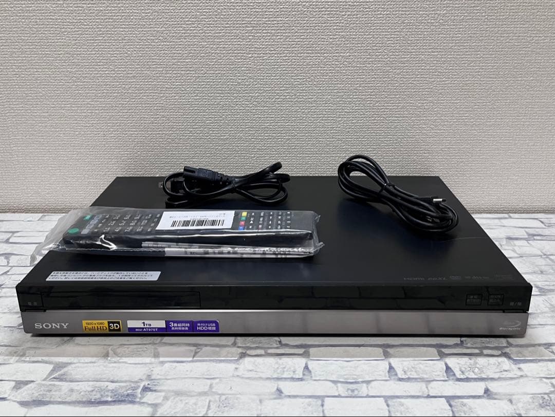 1TB 3番組録画　ソニー　ブルーレイレコーダー　BDZ-AT970T