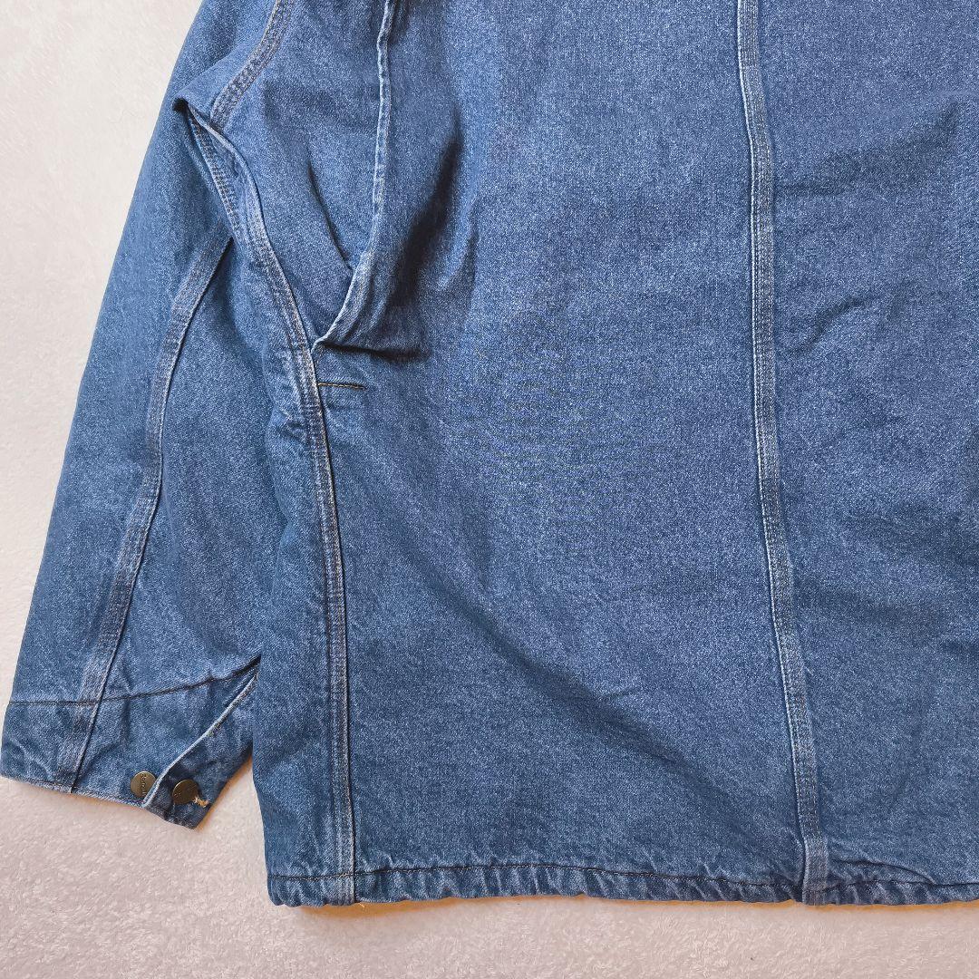 ​【美品/USA製】カーハート デニム チョアコート XXL-TALL 濃紺