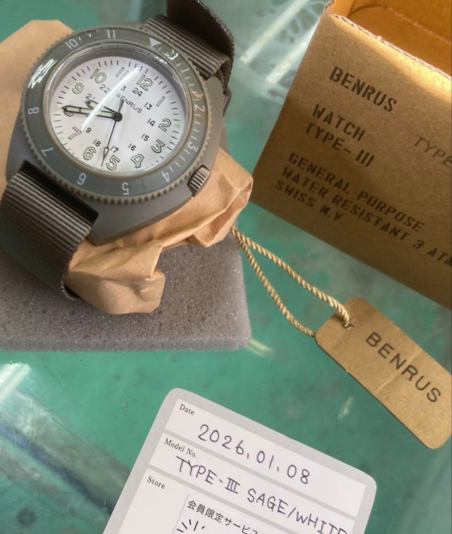 benrus ベンラス　TYPE3 今年の福袋に入ってました