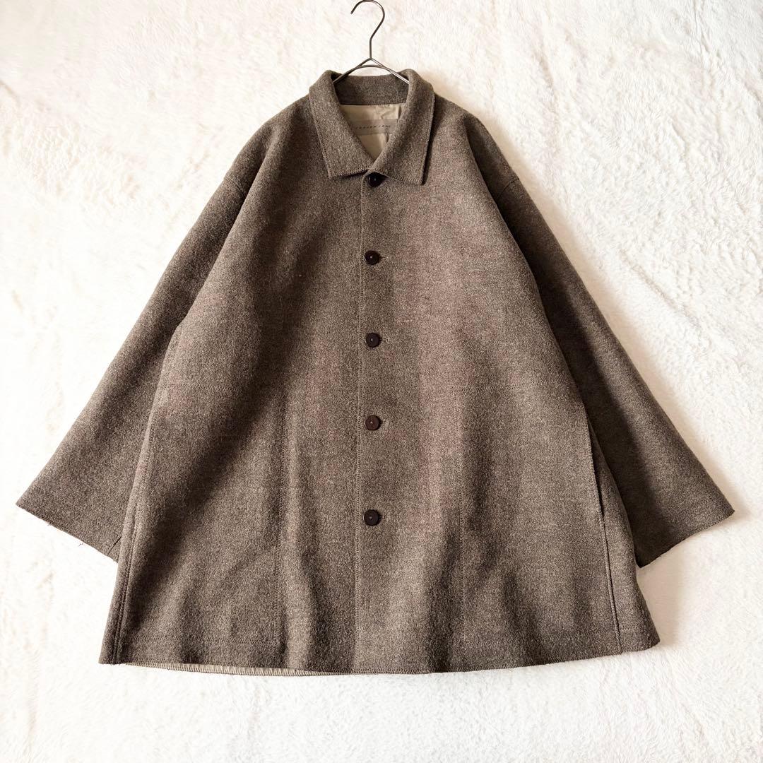 6148 【希少】 ヨーガンレール ウールコート シルク コットン M ベージュ