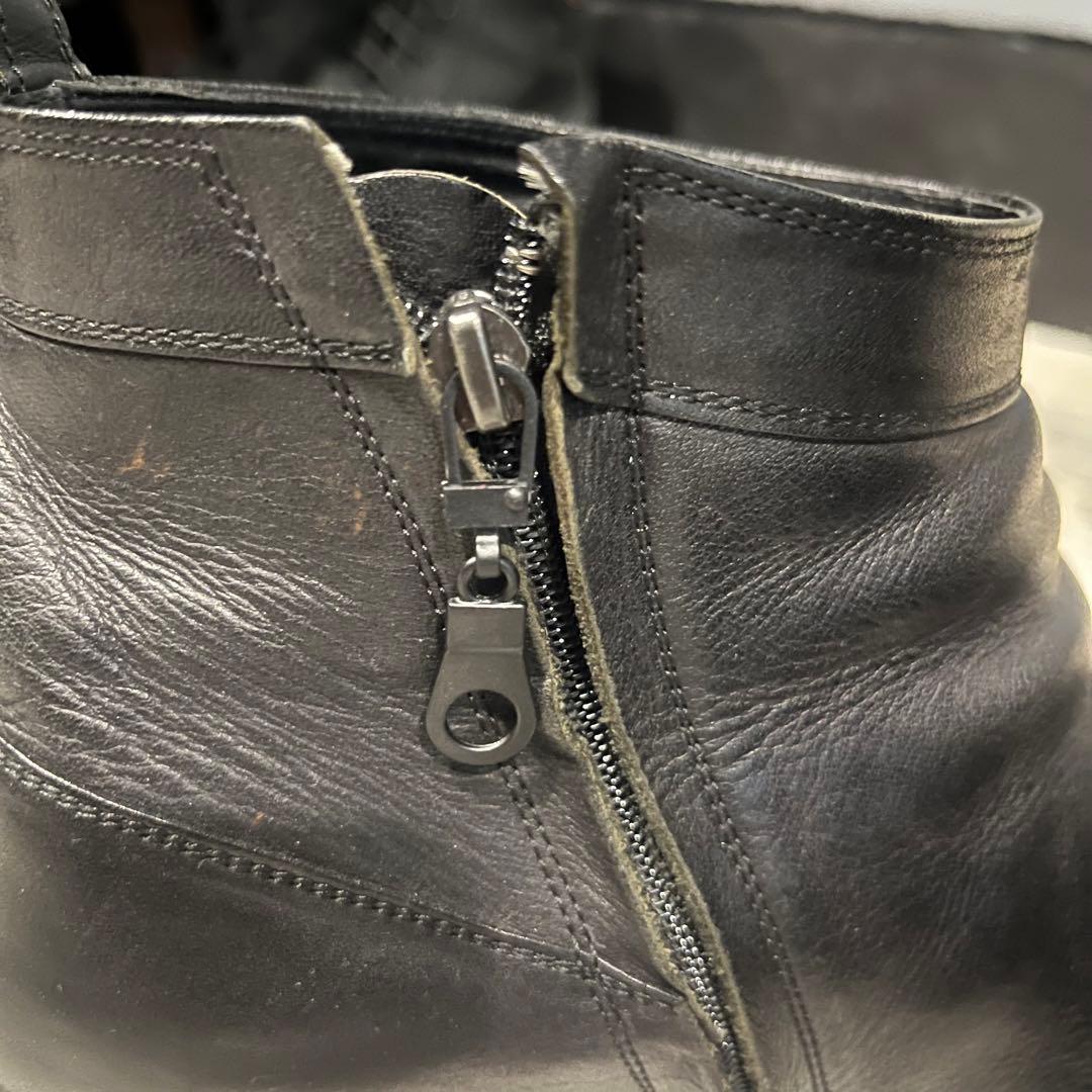 galaabend ヒールブーツ レザー ブラック