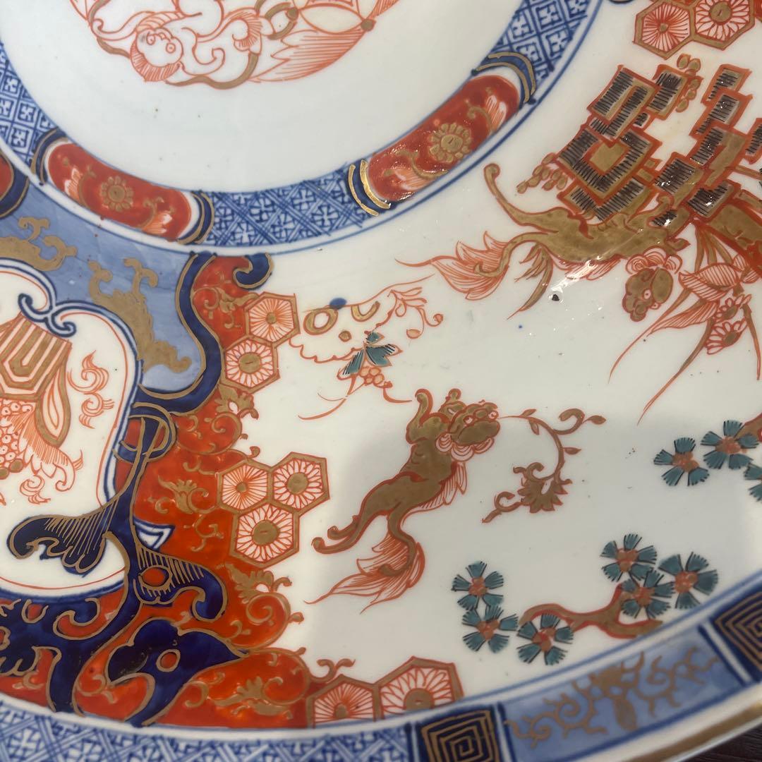 明治時代　古伊万里　金襴手　大皿