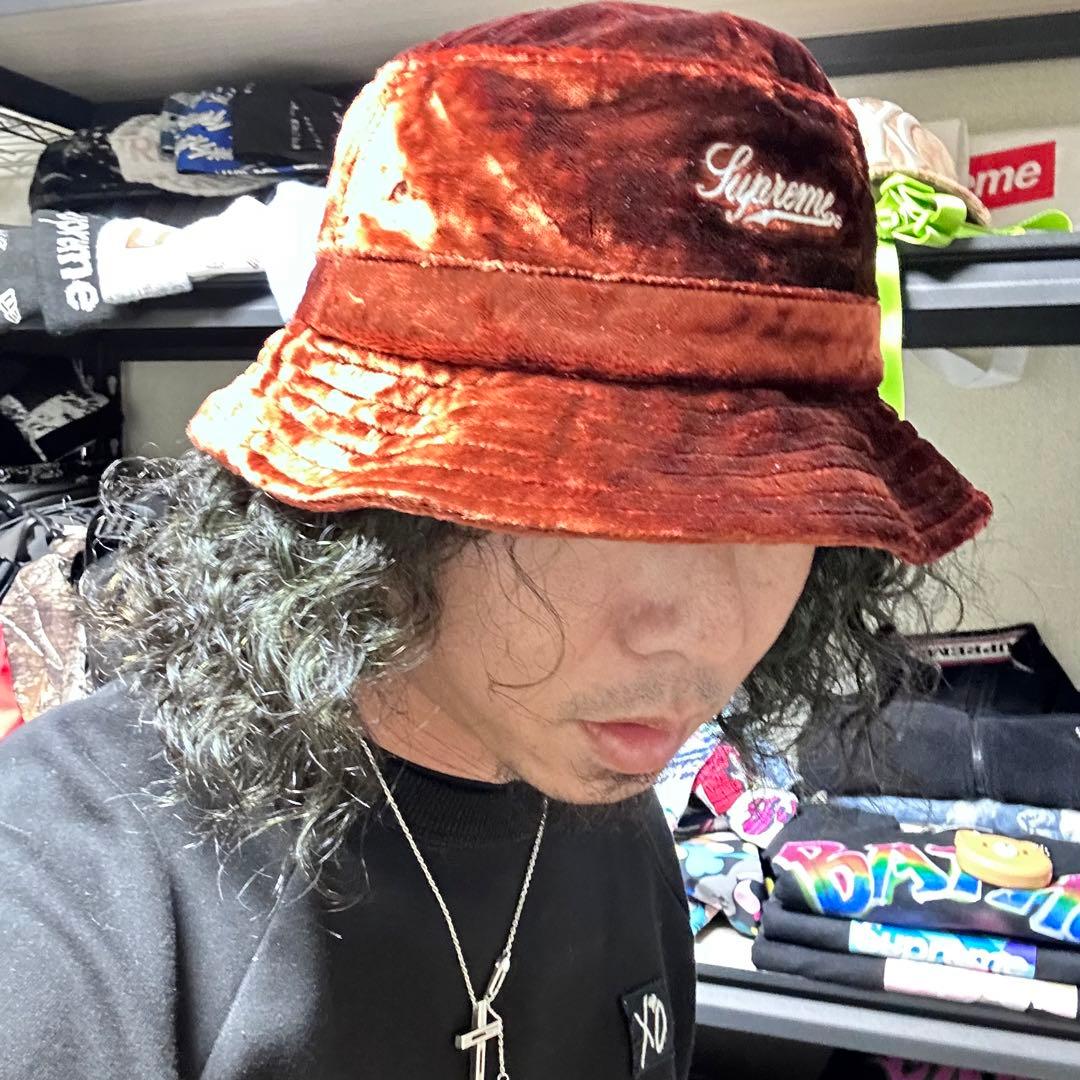 帽子 Supreme 22SS Crushed Velvet Crusher hat