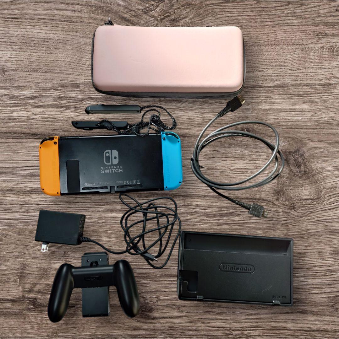 Nintendo Switch 本体 青・オレンジ 付属品　中古　動作確認済み