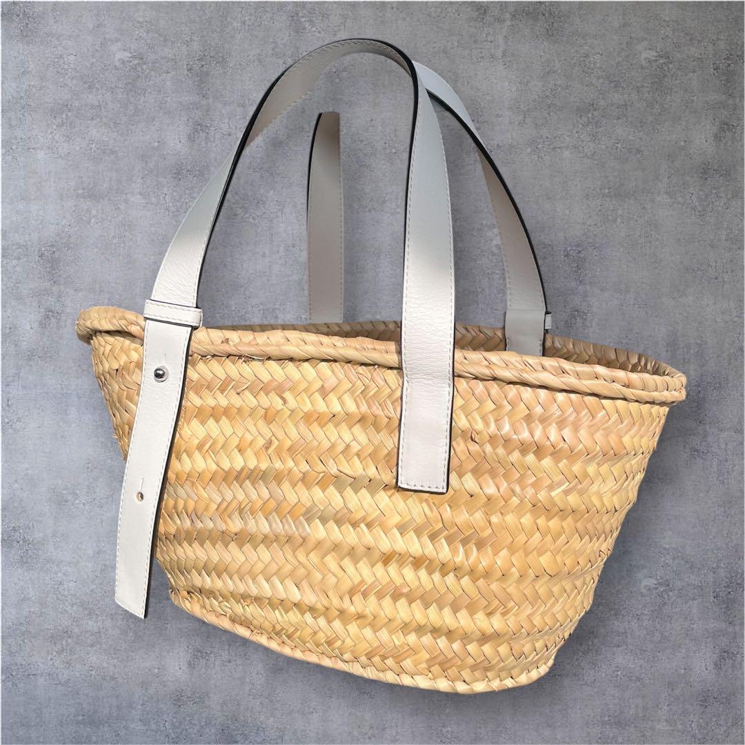 【正規品・美品】LOEWE ロエベ かごバッグ スモール（ホワイト）