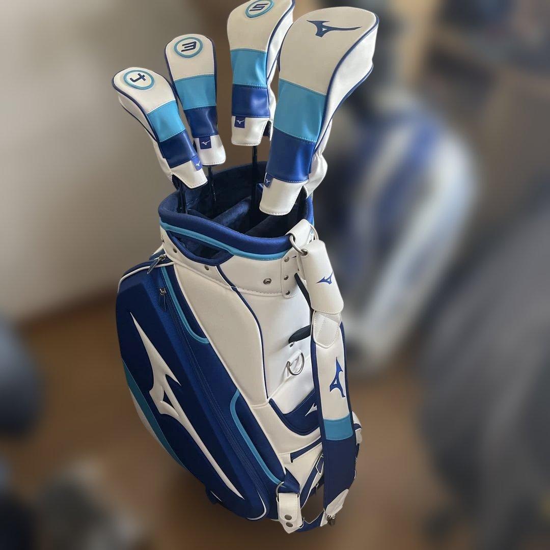 Mizuno ゴルフキャディバッグ 青/白