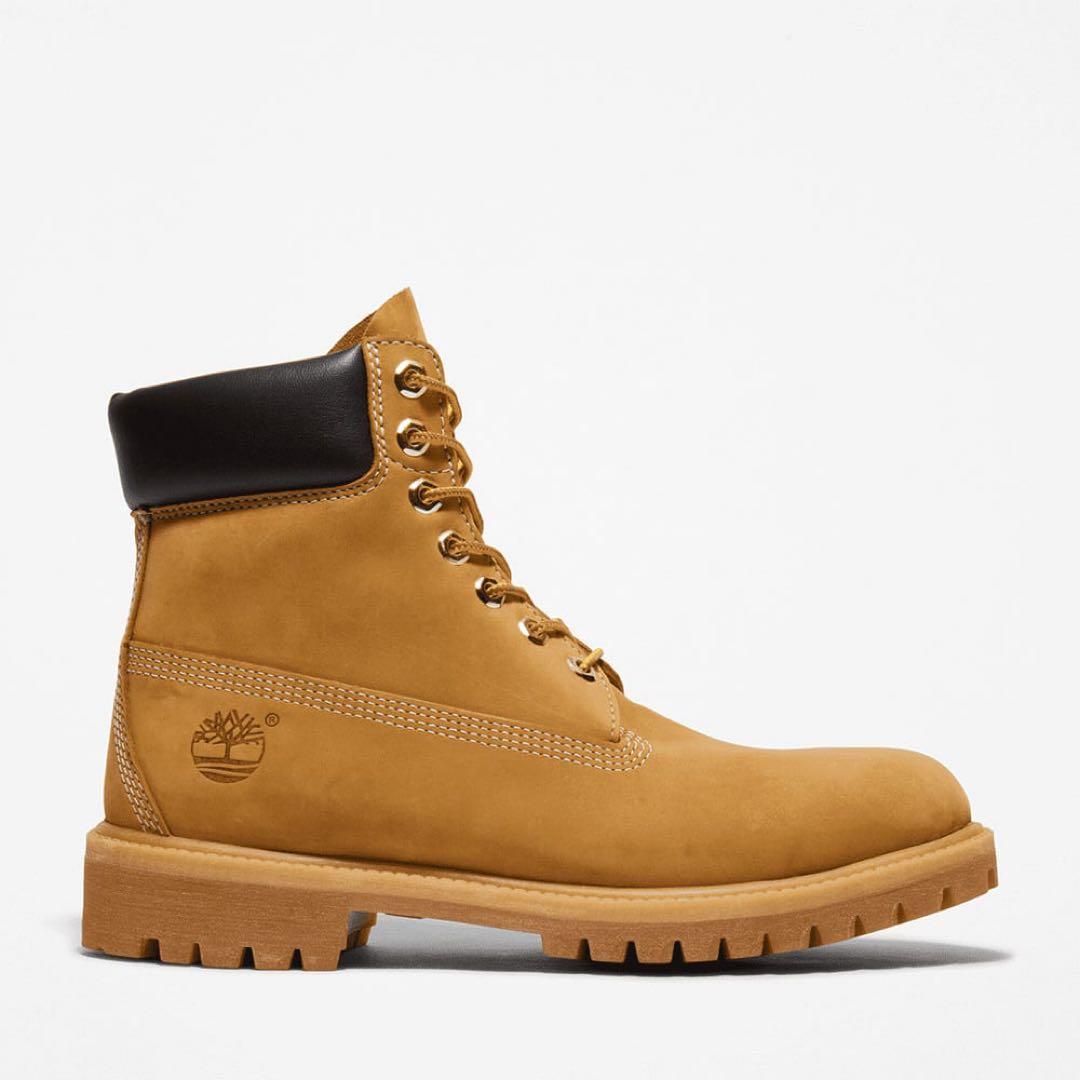 Timberland ベージュスエードハイカットブーツ