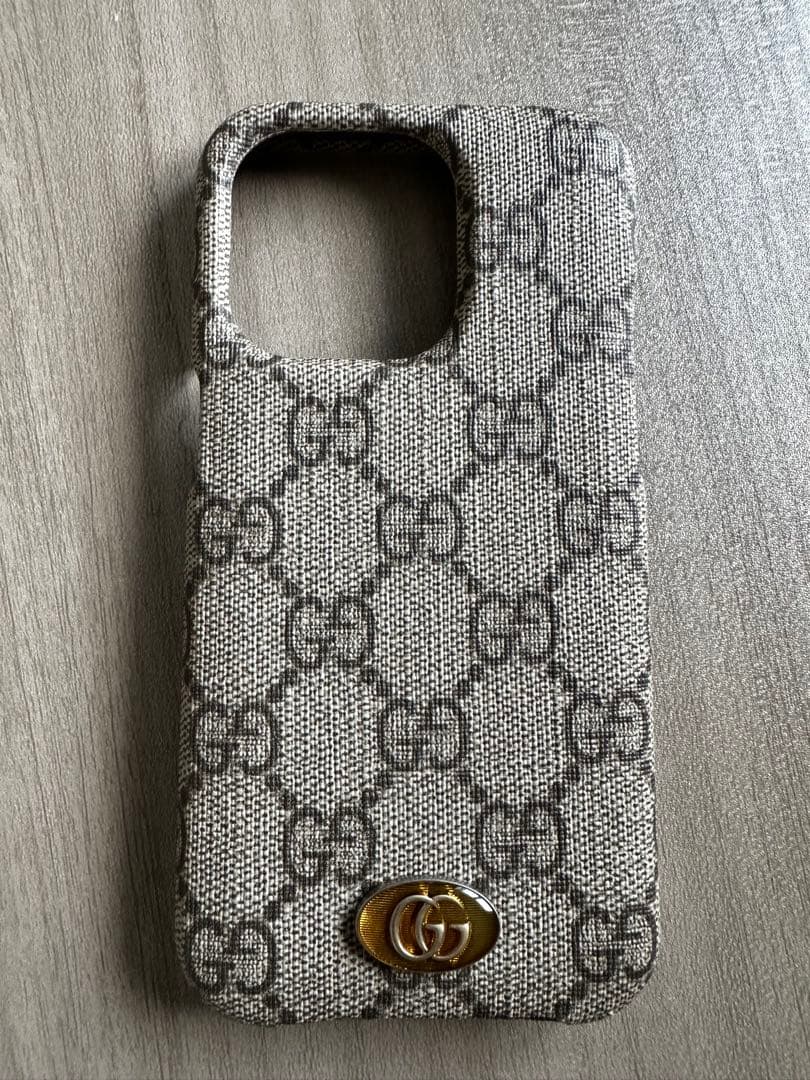 GUCCI（グッチ）iPhone 14 Pro ケース GG柄 レザー 正規品