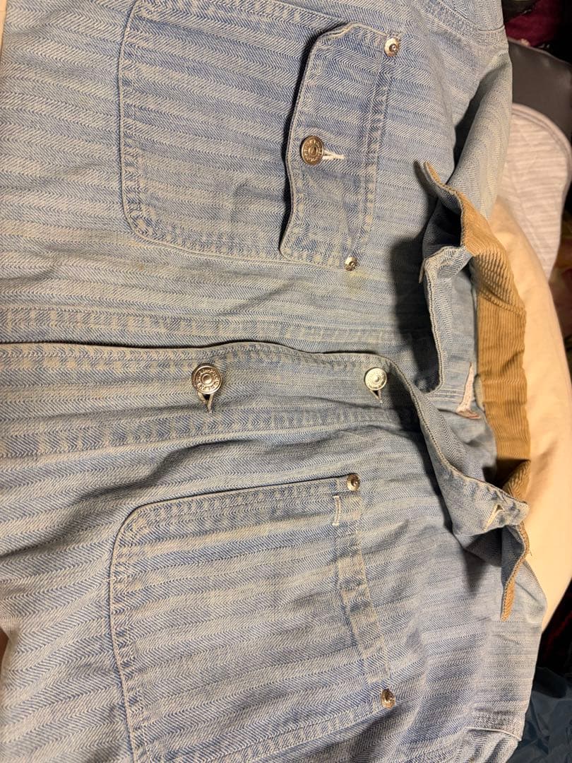 80s ラルフローレン ヘリンボーンデニムカバーオール USA製　Vintage
