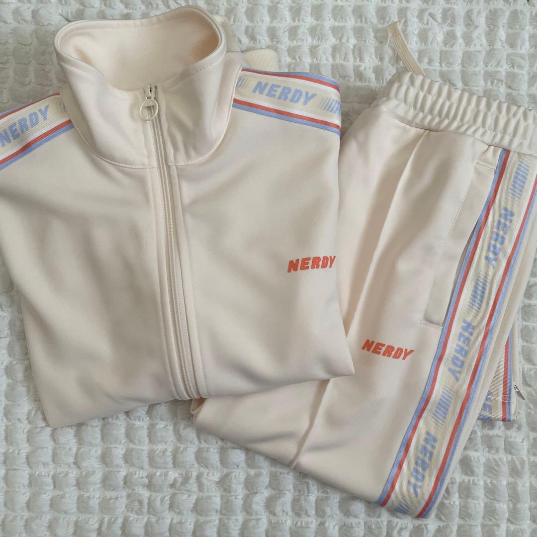 NERDY ホワイト ジャージ セットアップSサイズ