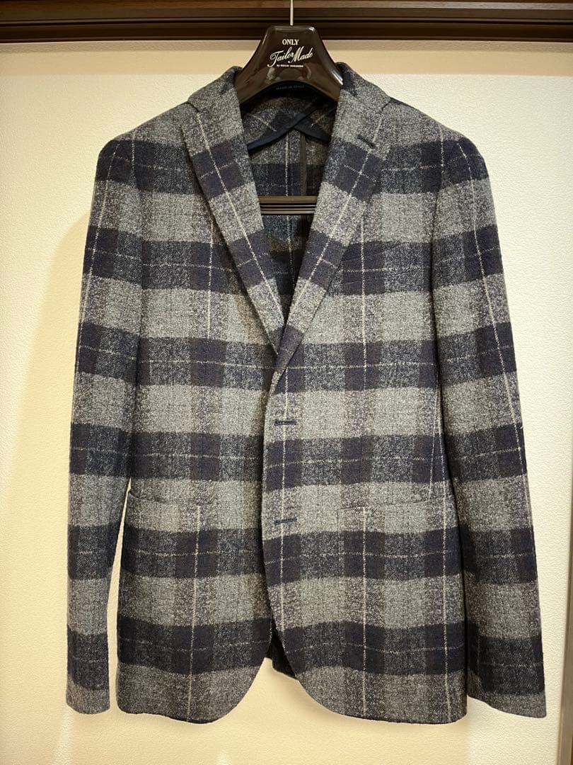 TAGLIATORE テーラードジャケット グレー・ネイビーチェック