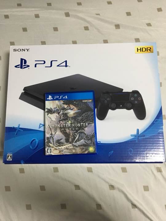 500GB ps4と、モンスターハンターWorld