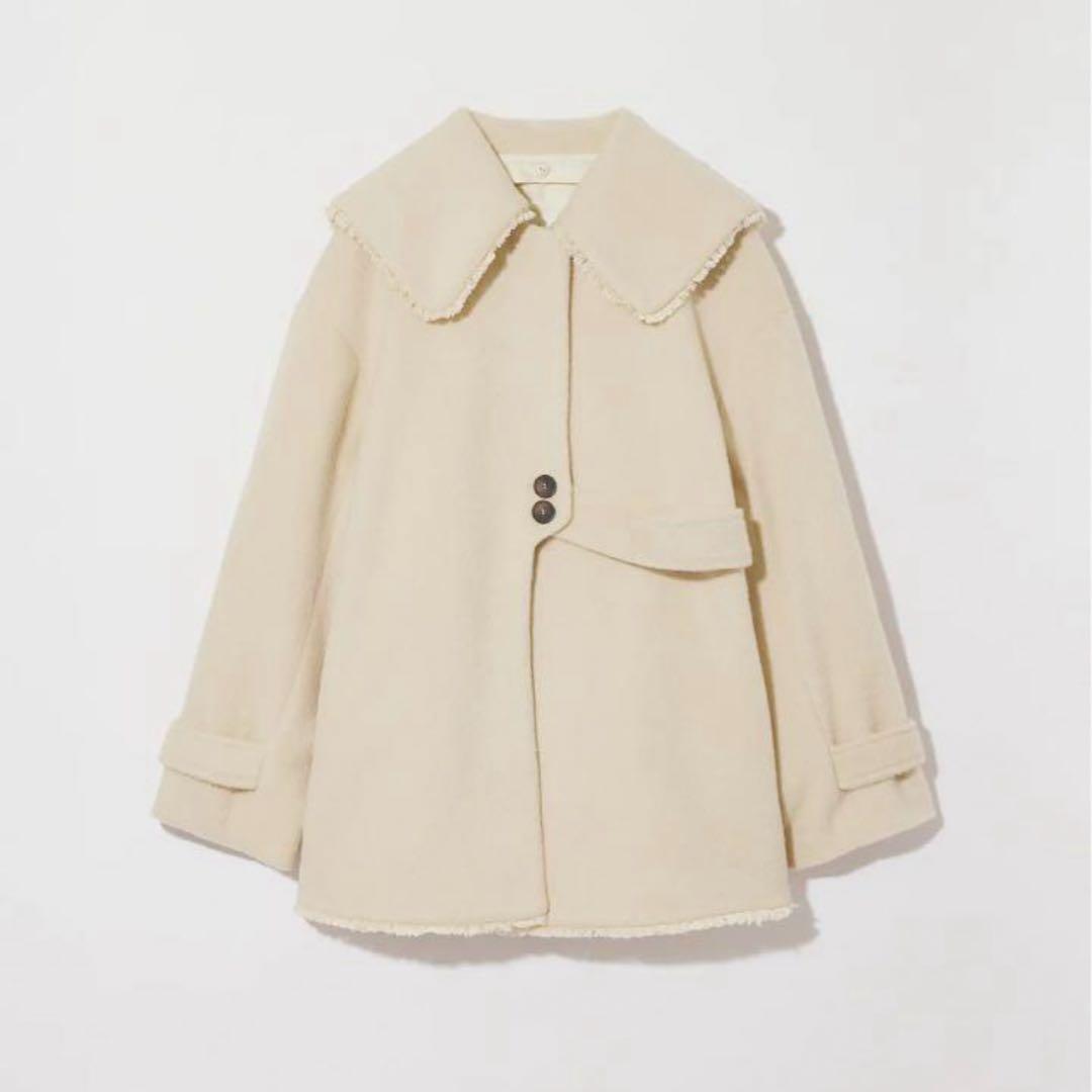 ジャケット・アウター eaphi BIG COLLAR HALF JACKET