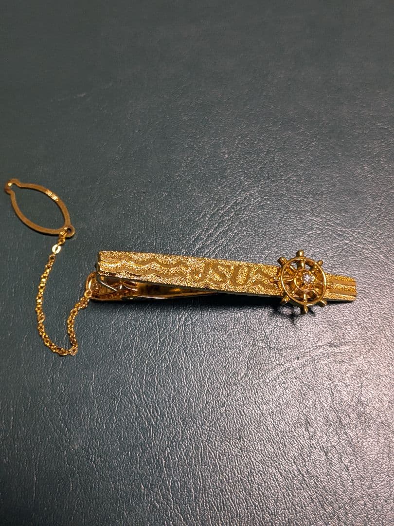 【K18 】&ダイヤモンド　全日本海員組合　特別功労賞　ネクタイピン!!