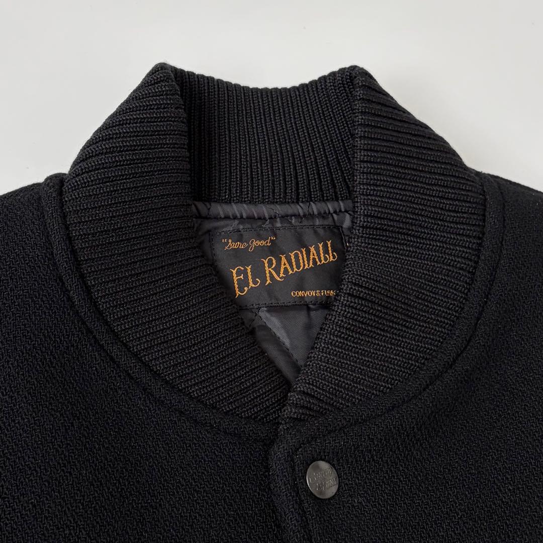 RADIALL 袖革スタジャン M ラディアル レザー ジャケット ブラック 黒