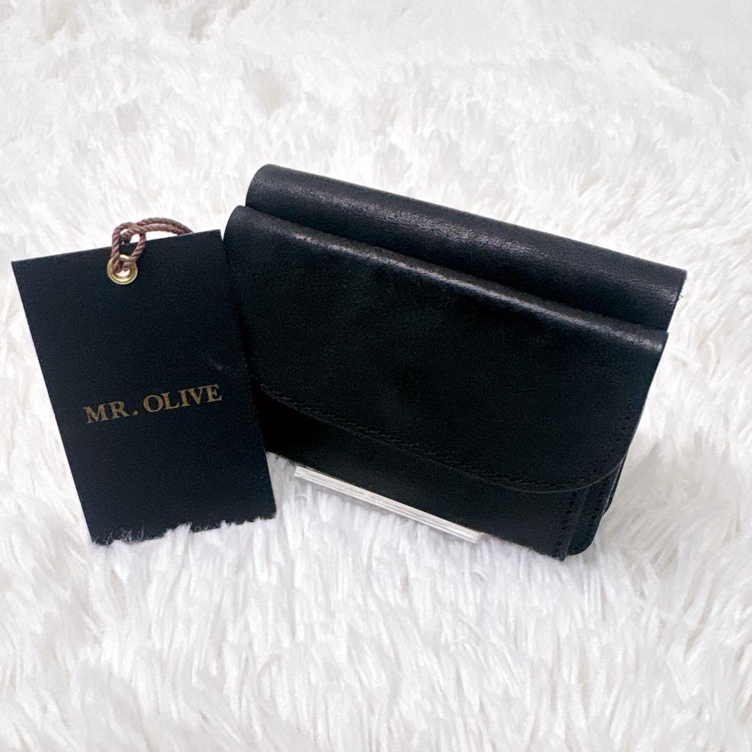 未使用級！ミスターオリーブ PUEBLO LEATHER 牛革　コンパクト　財布