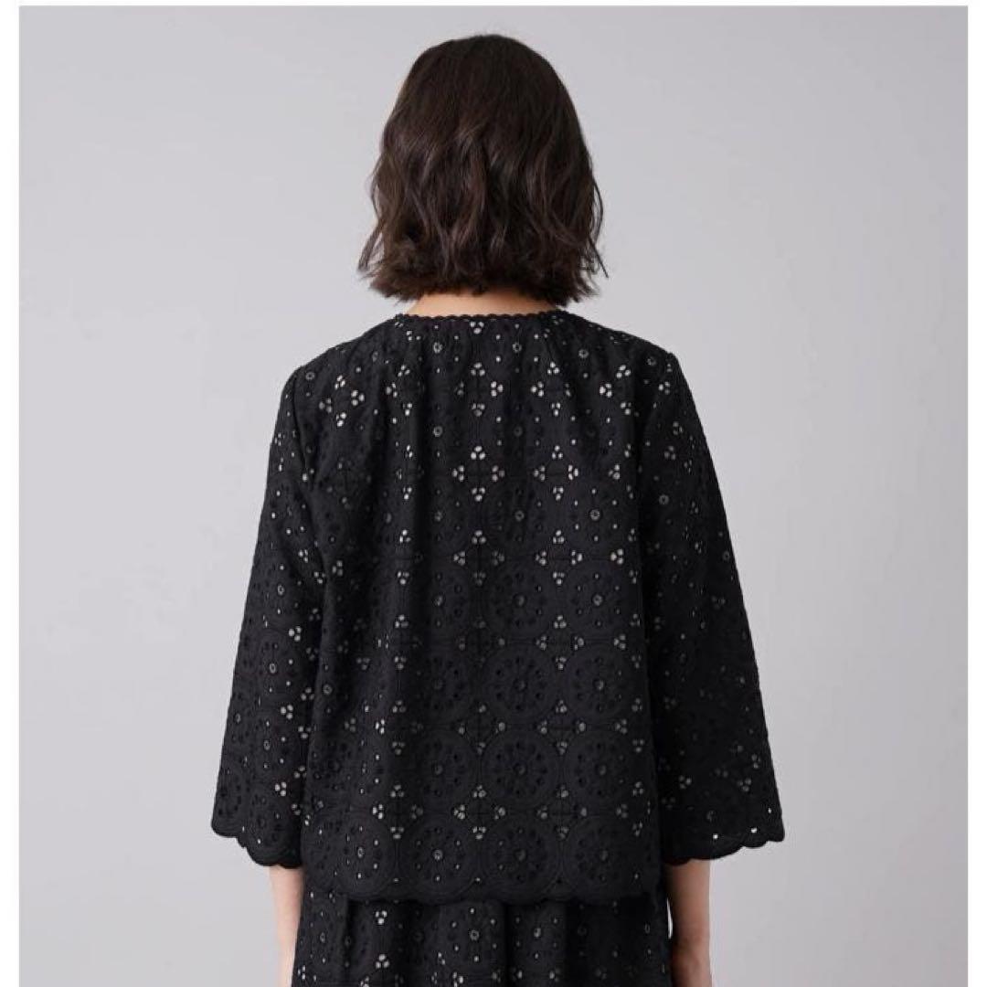 美品◇Leilian レリアン 定価8万 エンブロイダリーレースジャケット17+