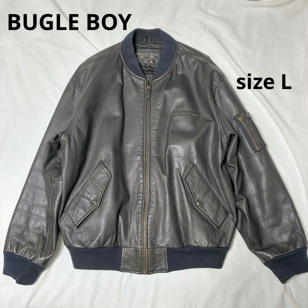 BUGLE BOY ビューグルボーイ USA MA-1タイプ レザー 牛革 本革