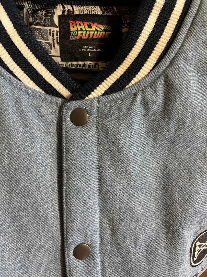 niko and バック・トゥ・ザ・フューチャー 刺繍スタジャン　ニコアンド新品