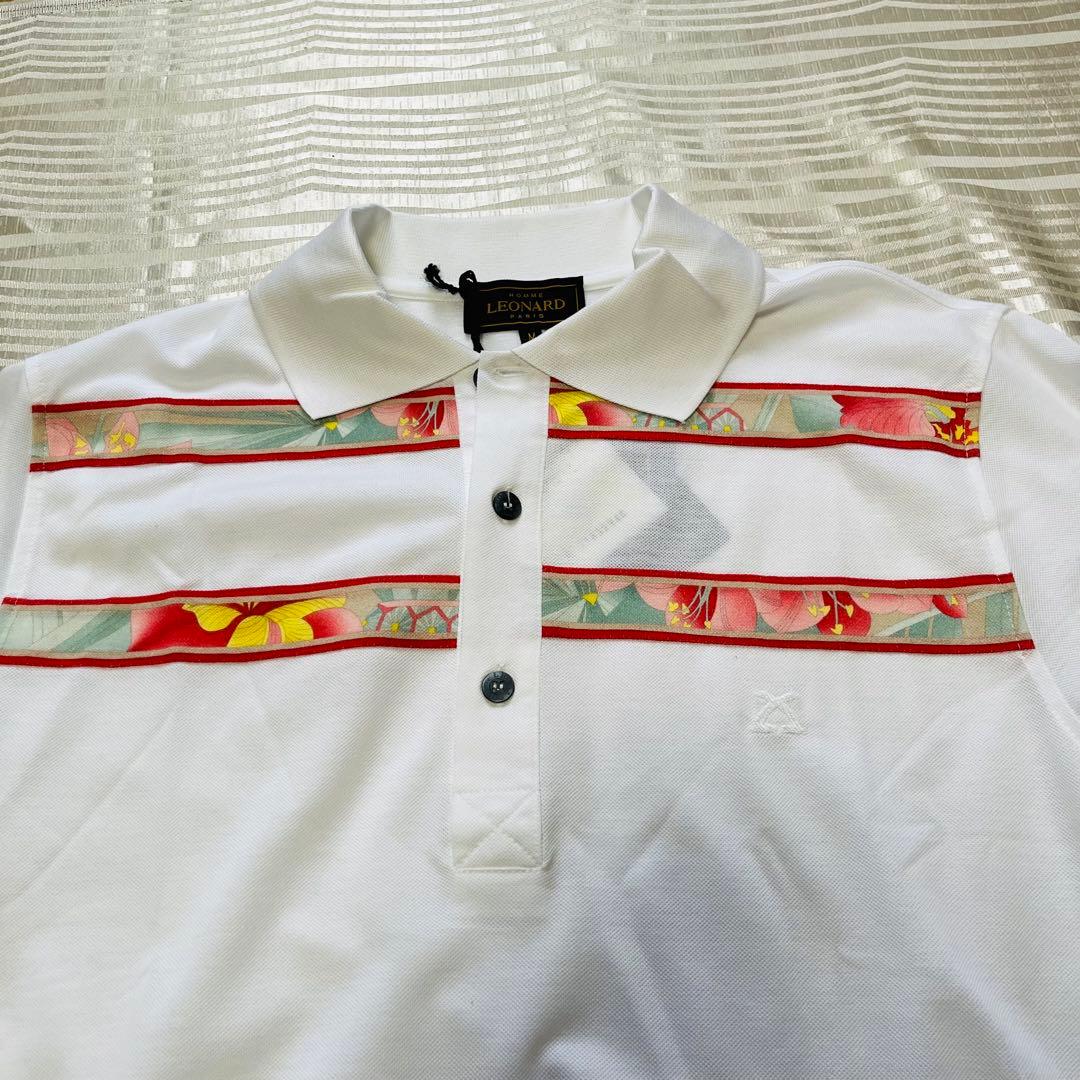 【新品•タグ付】LEONARD レオナール　長袖ポロシャツ M イタリア製