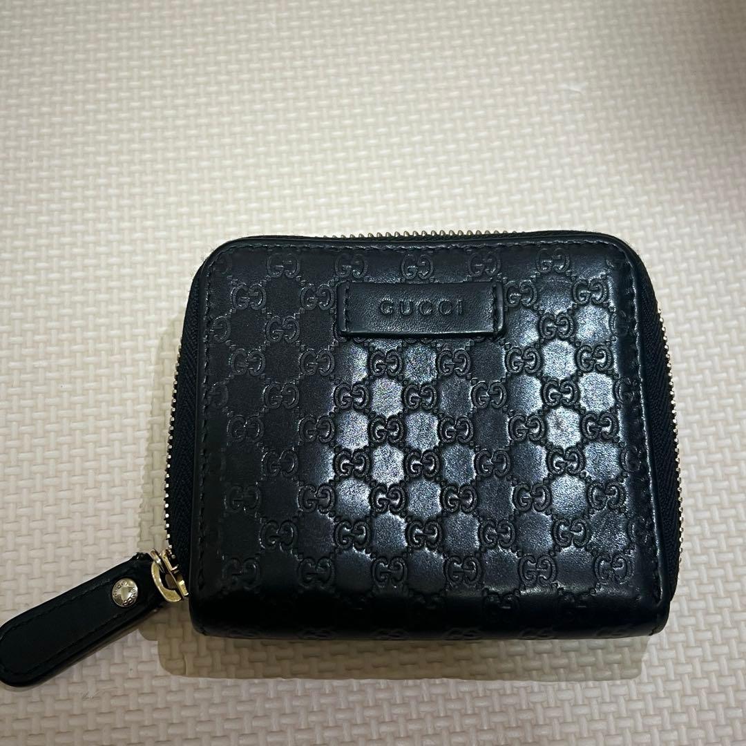 GUCCI 財布 シマ レザー