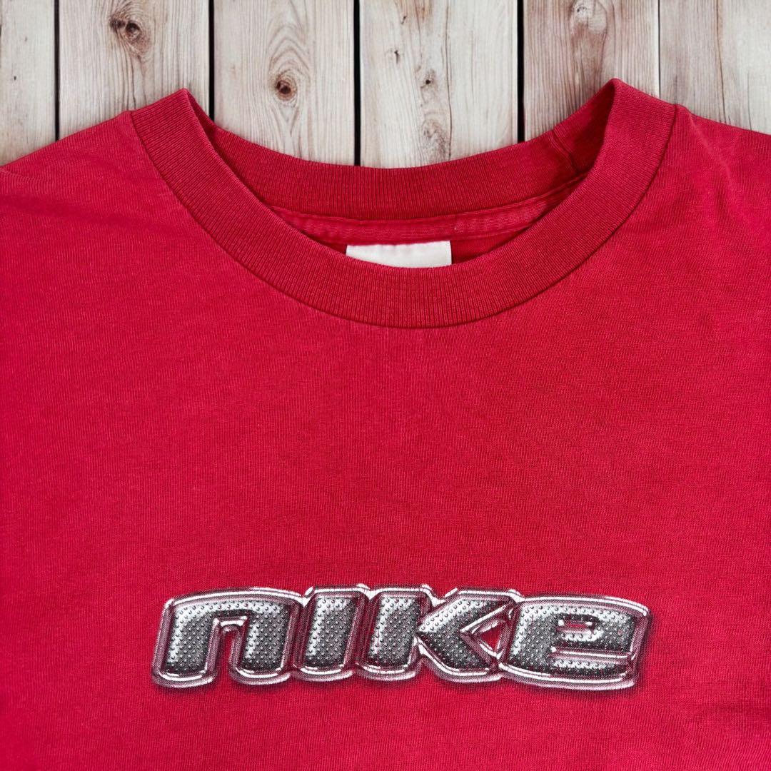 00s NIKE USA製 3Dロゴ Y2K ビンテージ ロンT ストリート L