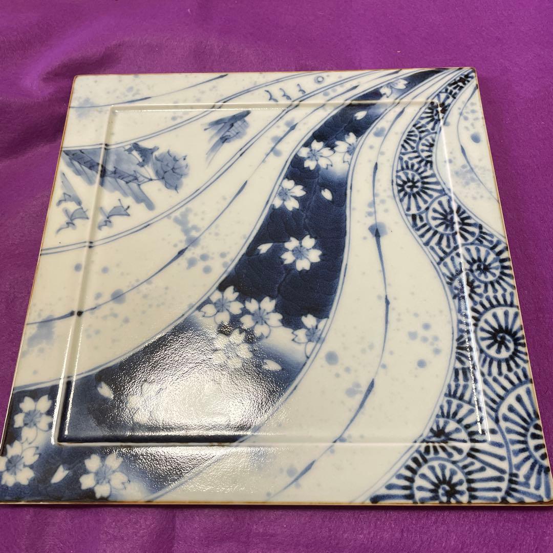 有田焼 福泉窯のプレート皿大正方形皿